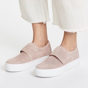 NIB Vince Cage Platform Sneakers Suede Leather